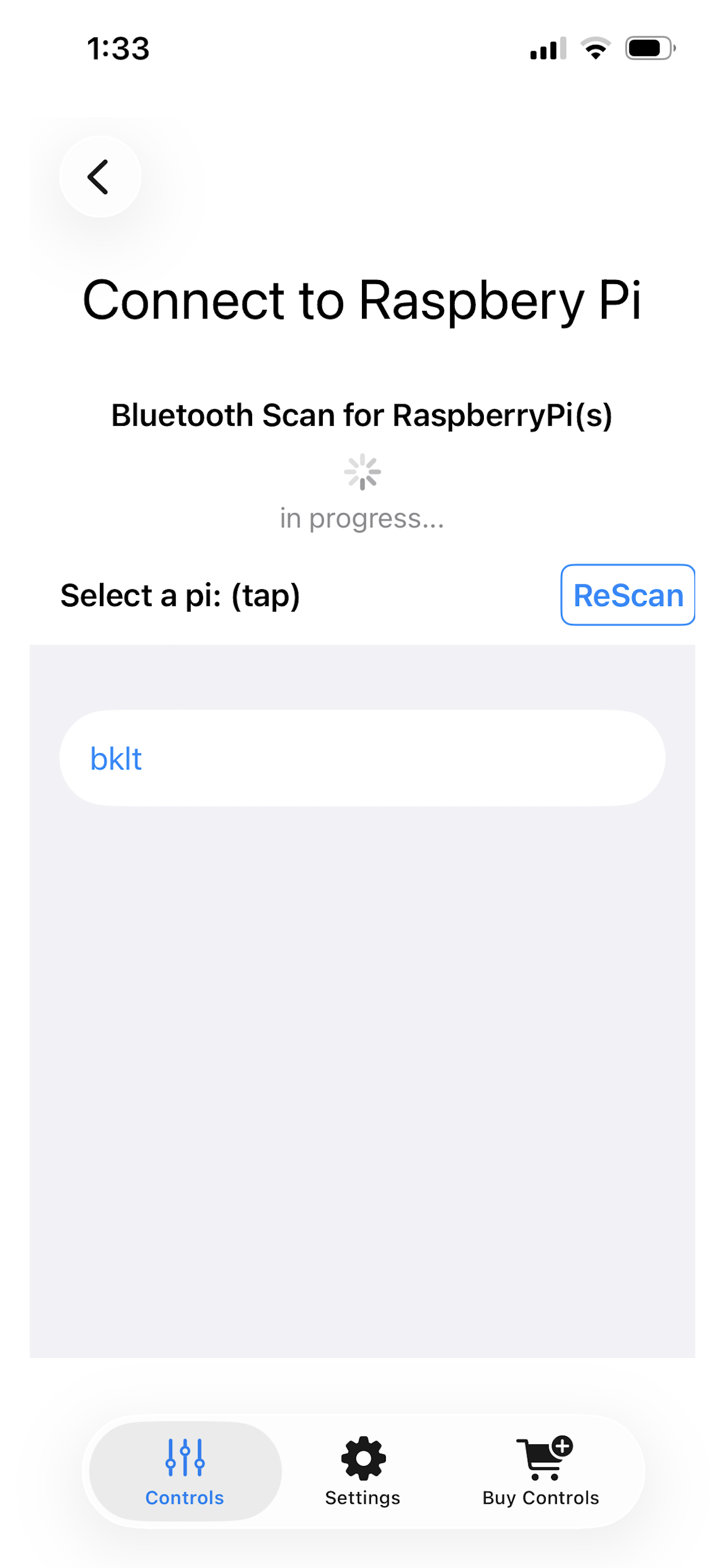 Connection Screen